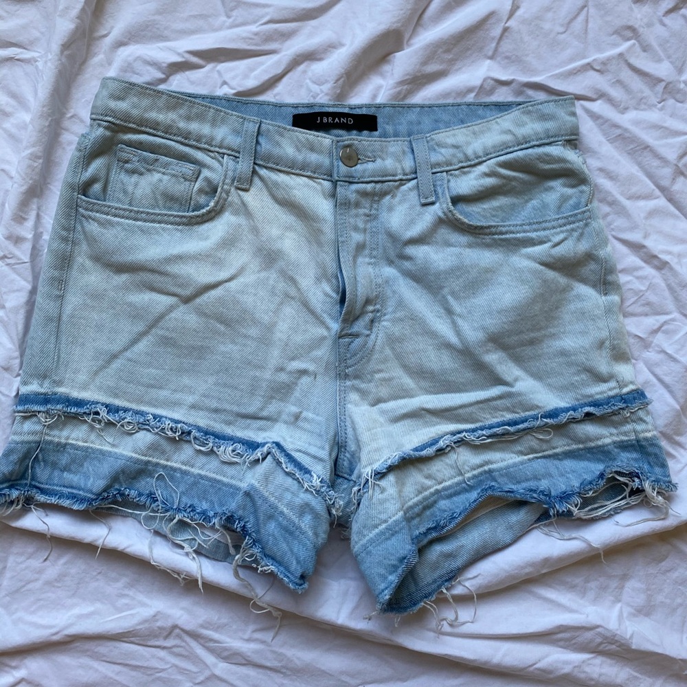 JBrand two toned jean shorts